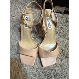 Badgley Mischka Cady Nudlea Ankle Strap Heels Sandals Pink Size 6